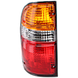 Driver Side Tail Light, with Bulb, Halogen, Amber, Clear and Red Lens, CAPA CERTIFIED
