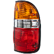 Passenger Side Tail Light, with Bulb, Halogen, Amber, Clear and Red Lens