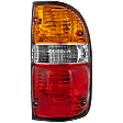 Passenger Side Tail Light, with Bulb, Halogen, Amber, Clear and Red Lens
