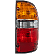 Passenger Side Tail Light, with Bulb, Halogen, Amber, Clear and Red Lens