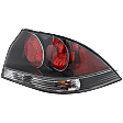Driver and Passenger Side Tail Light, with Bulbs, Halogen, Clear Lens, Black Interior