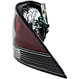 Driver and Passenger Side Tail Light, with Bulbs, Halogen, Clear Lens, Black Interior