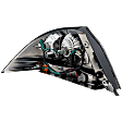 Driver and Passenger Side Tail Light, with Bulbs, Halogen, Clear Lens, Black Interior