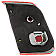 Passenger Side, Inner Tail Light, without Bulb, Halogen, Clear and Red Lens, Sedan