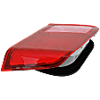 Passenger Side, Inner Tail Light, without Bulb, Halogen, Clear and Red Lens, Sedan