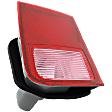Passenger Side, Inner Tail Light, without Bulb, Halogen, Clear and Red Lens, Sedan