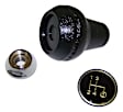 3241067K Shift Knob - Black, Plastic, Round, Direct Fit, Kit