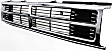 1987-1989 Toyota 4Runner - Grille Assembly, Chrome Shell with Painted Black Insert, Grille