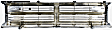 1987-1989 Toyota 4Runner - Grille Assembly, Chrome Shell with Painted Black Insert, Grille