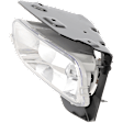 Front, Driver and Passenger Side Fog Lights, with Bulbs, Halogen, H10, 12V, 42W/45W, Chrome Interior