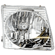 Passenger Side Headlight, with Bulb, Halogen, Clear Lens, 6 Cyl., 4.0L Engine