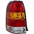 Driver Side Tail Light, without Bulb, Halogen, Amber, Clear and Red Lens
