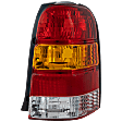Passenger Side Tail Light, without Bulb, Halogen, Amber, Clear and Red Lens