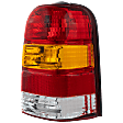Passenger Side Tail Light, without Bulb, Halogen, Amber, Clear and Red Lens