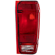 Passenger Side Tail Light, without Bulb, Halogen, Clear and Red Lens