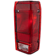 Passenger Side Tail Light, without Bulb, Halogen, Clear and Red Lens