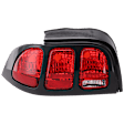 Driver Side Tail Light, without Bulb, Halogen, Clear and Red Lens