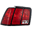 Driver Side Tail Light, without Bulb, Halogen, Clear and Red Lens