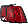 Passenger Side Tail Light, without Bulb, Halogen, Clear and Red Lens
