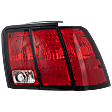 Passenger Side Tail Light, without Bulb, Halogen, Clear and Red Lens