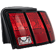Passenger Side Tail Light, without Bulb, Halogen, Clear and Red Lens