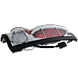 Driver and Passenger Side Tail Light, with Bulbs, Halogen, Clear Lens, Chrome Interior