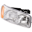 Passenger Side Headlight, with Bulb, Halogen, Clear Lens, without Gasket Seal