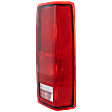 Passenger Side Tail Light, without Bulb, Halogen, Clear and Red Lens