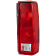 Passenger Side Tail Light, without Bulb, Halogen, Clear and Red Lens