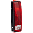 Passenger Side Tail Light, without Bulb, Halogen, Clear and Red Lens