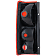 Passenger Side Tail Light, without Bulb, Halogen, Clear and Red Lens