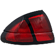 Driver Side Tail Light, without Bulb, Halogen, Red Lens, Base/LS Models