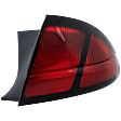 Passenger Side Tail Light, without Bulb, Halogen, Red Lens, Base/LS Models