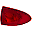 Driver Side, Outer Tail Light, without Bulb, Halogen, Red Lens, Without Socket