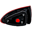 Driver Side, Outer Tail Light, without Bulb, Halogen, Red Lens, Without Socket