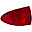 Passenger Side, Outer Tail Light, without Bulb, Halogen, Red Lens, Without Socket