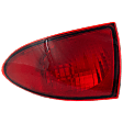 Passenger Side, Outer Tail Light, without Bulb, Halogen, Red Lens, Without Socket