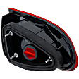 Passenger Side, Outer Tail Light, without Bulb, Halogen, Red Lens, Without Socket