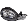 Passenger Side Headlight, with Bulb, Halogen, Clear Lens, Black Interior