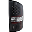 Driver and Passenger Side Tail Light, with Bulbs, LED, Clear Lens, Black Interior