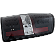 Driver and Passenger Side Tail Light, with Bulbs, LED, Clear Lens, Black Interior