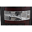 Driver and Passenger Side Tail Light, with Bulbs, LED, Clear Lens, Black Interior