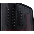 Driver and Passenger Side Tail Light, with Bulbs, LED, Clear Lens, Black Interior