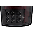 Driver and Passenger Side Tail Light, with Bulbs, LED, Clear Lens, Black Interior