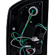 Driver and Passenger Side Tail Light, with Bulbs, LED, Clear Lens, Black Interior