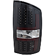 Driver and Passenger Side Tail Light, with Bulbs, LED, Clear Lens, Black Interior