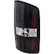 Driver and Passenger Side Tail Light, with Bulbs, LED, Clear Lens, Black Interior