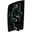 Driver and Passenger Side Tail Light, with Bulbs, LED, Clear Lens, Black Interior
