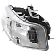 Driver and Passenger Side Headlights, with Bulbs, Halogen, Clear Lens, Chrome Interior, Projector Type