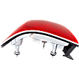 Driver Side, Outer Tail Light, without Bulb, Halogen, Red Lens
